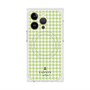 プレミアムスクエアケース with MagSafe［ Houndstooth Pattern Green with LANVIN en Bleu logo- ランバン 千鳥格子柄 グリーン ］
