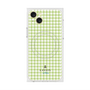 プレミアムスクエアケース with MagSafe［ Houndstooth Pattern Green with LANVIN en Bleu logo- ランバン 千鳥格子柄 グリーン ］