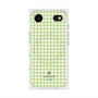 プレミアムスクエアケース with MagSafe［ Houndstooth Pattern Green with LANVIN en Bleu logo- ランバン 千鳥格子柄 グリーン ］