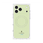 プレミアムスクエアケース with MagSafe［ Houndstooth Pattern Green with LANVIN en Bleu logo- ランバン 千鳥格子柄 グリーン ］