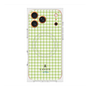 プレミアムスクエアケース with MagSafe［ Houndstooth Pattern Green with LANVIN en Bleu logo- ランバン 千鳥格子柄 グリーン ］