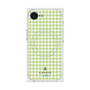 プレミアムスクエアケース with MagSafe［ Houndstooth Pattern Green with LANVIN en Bleu logo- ランバン 千鳥格子柄 グリーン ］