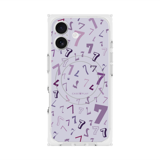 プレミアムスクエアケース with MagSafe［ Puple 7 - パープル・セブン ］