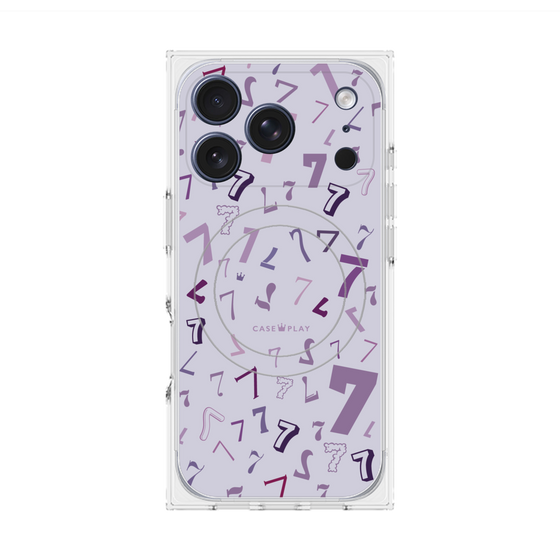 プレミアムスクエアケース with MagSafe［ Puple 7 - パープル・セブン ］