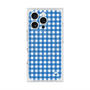 プレミアムスクエアケース with MagSafe［ Checkered Blue - ギンガムチェック ブルー ］