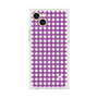 プレミアムスクエアケース with MagSafe［ Checkered Purple - ギンガムチェック パープル ］