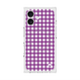 プレミアムスクエアケース with MagSafe［ Checkered Purple - ギンガムチェック パープル ］