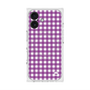 プレミアムスクエアケース with MagSafe［ Checkered Purple - ギンガムチェック パープル ］