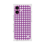 プレミアムスクエアケース with MagSafe［ Checkered Purple - ギンガムチェック パープル ］