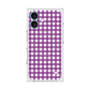 プレミアムスクエアケース with MagSafe［ Checkered Purple - ギンガムチェック パープル ］
