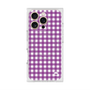 プレミアムスクエアケース with MagSafe［ Checkered Purple - ギンガムチェック パープル ］