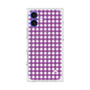 プレミアムスクエアケース with MagSafe［ Checkered Purple - ギンガムチェック パープル ］