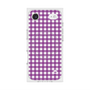 プレミアムスクエアケース with MagSafe［ Checkered Purple - ギンガムチェック パープル ］