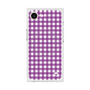 プレミアムスクエアケース with MagSafe［ Checkered Purple - ギンガムチェック パープル ］