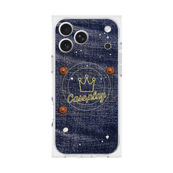 プレミアムスクエアケース with MagSafe［ Denim Used Jeans - デニム・ユーズド・ジーンズ ］