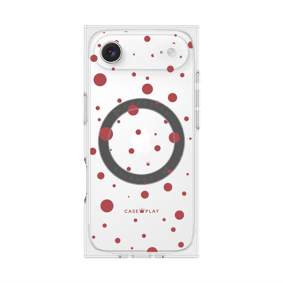 プレミアムスクエアケース with MagSafe［ Dippin dots Red - ディッピンドッツ レッド ］