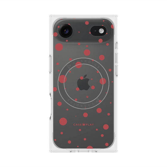 プレミアムスクエアケース with MagSafe［ Dippin dots Red - ディッピンドッツ レッド ］