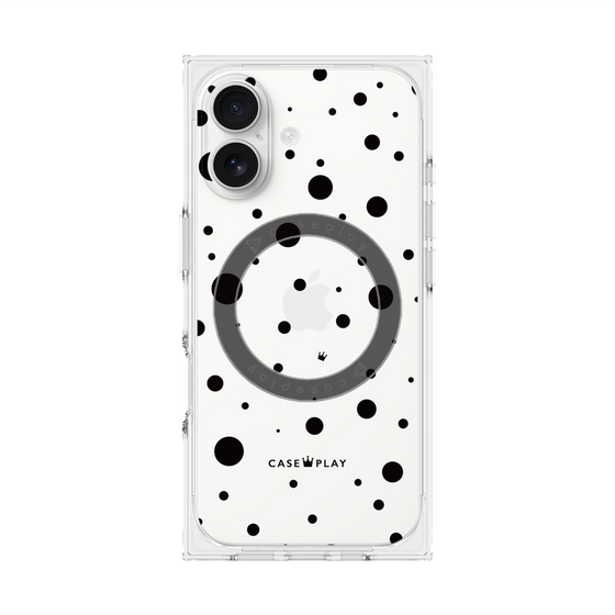 プレミアムスクエアケース with MagSafe［ Dippin dots Black - ディッピンドッツ ブラック ］