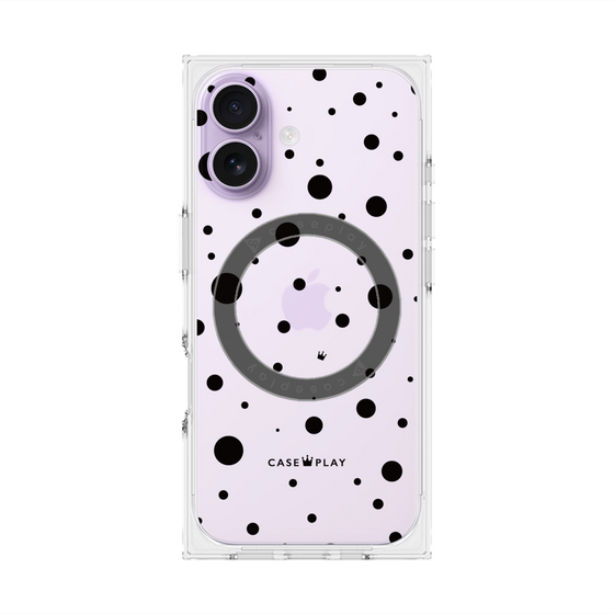 プレミアムスクエアケース with MagSafe［ Dippin dots Black - ディッピンドッツ ブラック ］