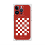 プレミアムスクエアケース with MagSafe［ Racing checkered flag Red - レーシングチェッカーフラッグ レッド ］