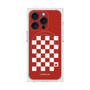 プレミアムスクエアケース with MagSafe［ Racing checkered flag Red - レーシングチェッカーフラッグ レッド ］