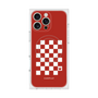 プレミアムスクエアケース with MagSafe［ Racing checkered flag Red - レーシングチェッカーフラッグ レッド ］