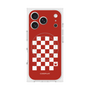 プレミアムスクエアケース with MagSafe［ Racing checkered flag Red - レーシングチェッカーフラッグ レッド ］
