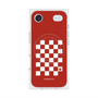 プレミアムスクエアケース with MagSafe［ Racing checkered flag Red - レーシングチェッカーフラッグ レッド ］
