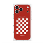 プレミアムスクエアケース with MagSafe［ Racing checkered flag Red - レーシングチェッカーフラッグ レッド ］