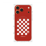 プレミアムスクエアケース with MagSafe［ Racing checkered flag Red - レーシングチェッカーフラッグ レッド ］