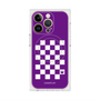 プレミアムスクエアケース with MagSafe［ Racing checkered flag Purple - レーシングチェッカーフラッグ パープル ］