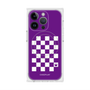 プレミアムスクエアケース with MagSafe［ Racing checkered flag Purple - レーシングチェッカーフラッグ パープル ］