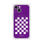 プレミアムスクエアケース with MagSafe［ Racing checkered flag Purple - レーシングチェッカーフラッグ パープル ］
