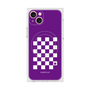 プレミアムスクエアケース with MagSafe［ Racing checkered flag Purple - レーシングチェッカーフラッグ パープル ］