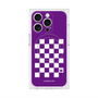 プレミアムスクエアケース with MagSafe［ Racing checkered flag Purple - レーシングチェッカーフラッグ パープル ］
