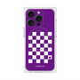 プレミアムスクエアケース with MagSafe［ Racing checkered flag Purple - レーシングチェッカーフラッグ パープル ］