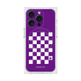 プレミアムスクエアケース with MagSafe［ Racing checkered flag Purple - レーシングチェッカーフラッグ パープル ］