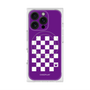 プレミアムスクエアケース with MagSafe［ Racing checkered flag Purple - レーシングチェッカーフラッグ パープル ］