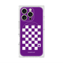 プレミアムスクエアケース with MagSafe［ Racing checkered flag Purple - レーシングチェッカーフラッグ パープル ］