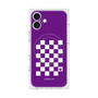 プレミアムスクエアケース with MagSafe［ Racing checkered flag Purple - レーシングチェッカーフラッグ パープル ］