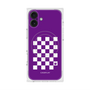プレミアムスクエアケース with MagSafe［ Racing checkered flag Purple - レーシングチェッカーフラッグ パープル ］