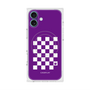 プレミアムスクエアケース with MagSafe［ Racing checkered flag Purple - レーシングチェッカーフラッグ パープル ］