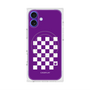 プレミアムスクエアケース with MagSafe［ Racing checkered flag Purple - レーシングチェッカーフラッグ パープル ］