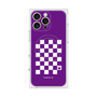 プレミアムスクエアケース with MagSafe［ Racing checkered flag Purple - レーシングチェッカーフラッグ パープル ］