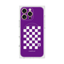 プレミアムスクエアケース with MagSafe［ Racing checkered flag Purple - レーシングチェッカーフラッグ パープル ］