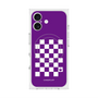 プレミアムスクエアケース with MagSafe［ Racing checkered flag Purple - レーシングチェッカーフラッグ パープル ］