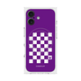 プレミアムスクエアケース with MagSafe［ Racing checkered flag Purple - レーシングチェッカーフラッグ パープル ］