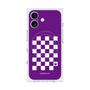 プレミアムスクエアケース with MagSafe［ Racing checkered flag Purple - レーシングチェッカーフラッグ パープル ］