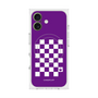 プレミアムスクエアケース with MagSafe［ Racing checkered flag Purple - レーシングチェッカーフラッグ パープル ］