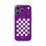 プレミアムスクエアケース with MagSafe［ Racing checkered flag Purple - レーシングチェッカーフラッグ パープル ］